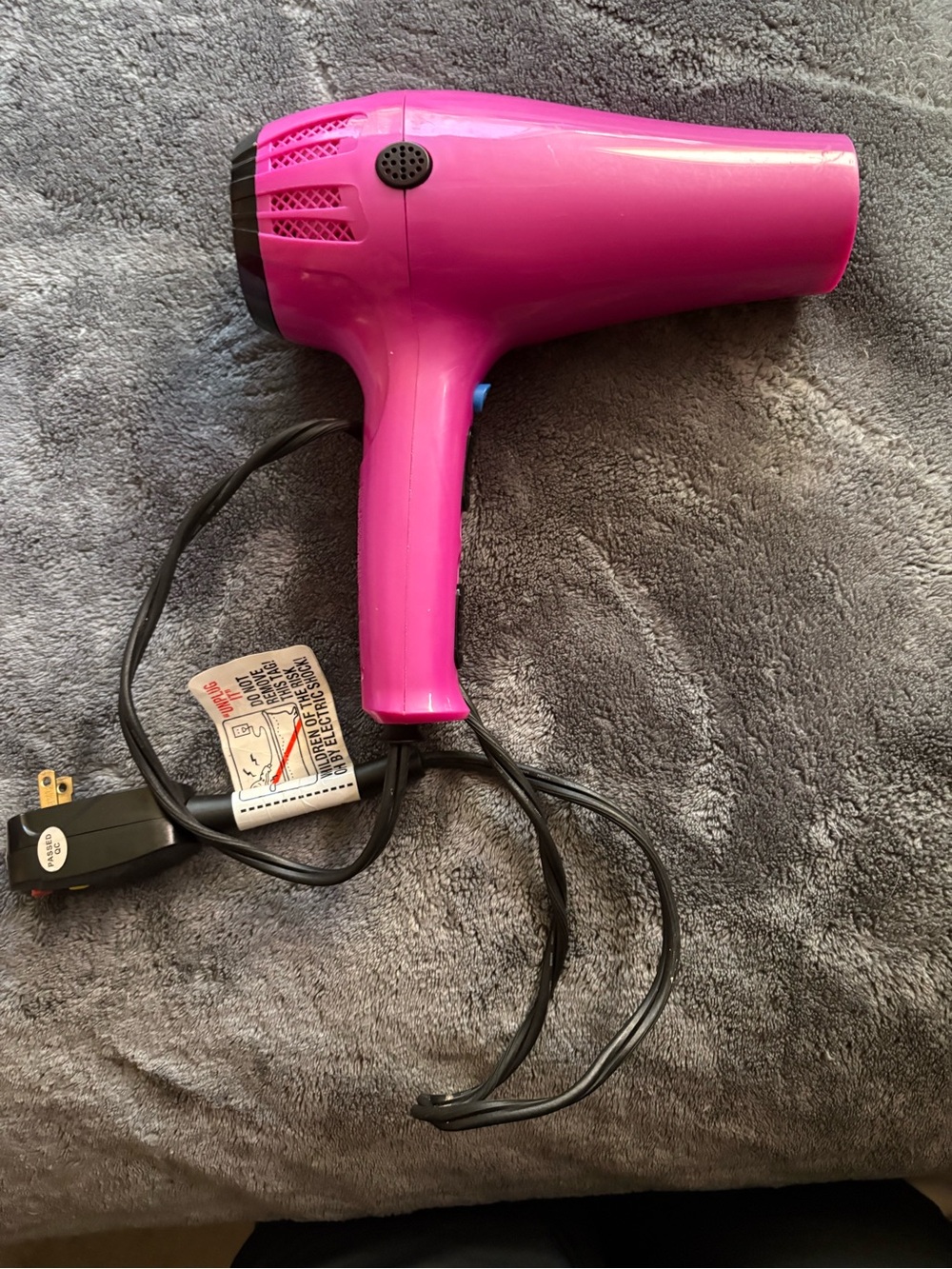 Conair Cord Keeper- Bright Pink Travel Hair Dryer